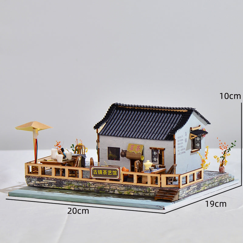 Jiangnan Town Tea DIY Dollhouse Kit