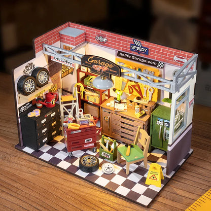 Robotime Rolife Mini Garage DIY Dollhouse Kit