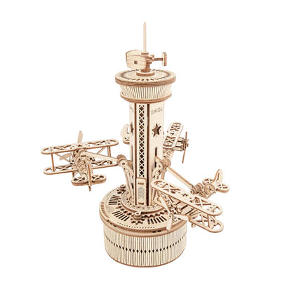 ROKR Airplane Control Tower Mechanical Music Box