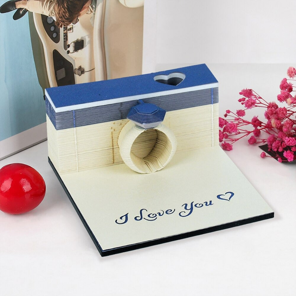 Ring Shape Omoshiroi Block 3D Memo Pad