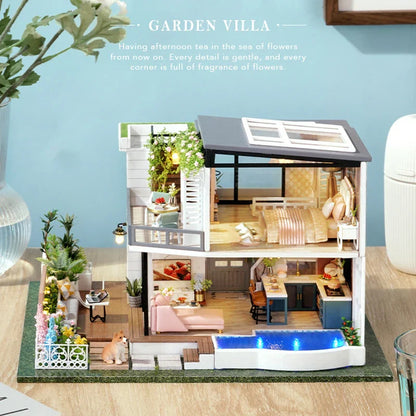 European Villa DIY Dollhouse Kit