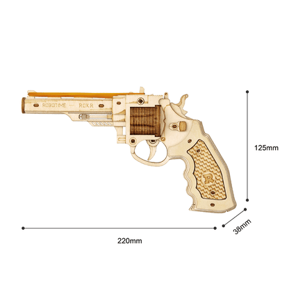 Robotime ROKR Corsac M60 3D Puzzle Safe Gun with Rubber-band Bullets