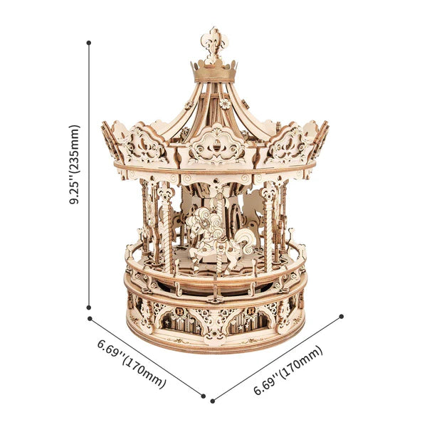 Robotime ROKR Romantic Carousel Mechanical Music Box