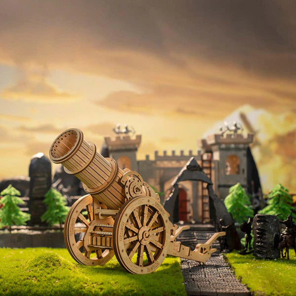 ROKR 3D Wooden Puzzle Wheeled Siege Artillery