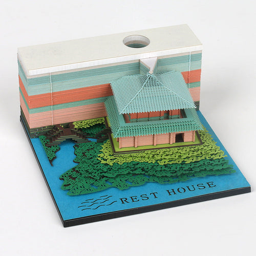 Small Bridge Water Omoshiroi Block 3D Memo Pad