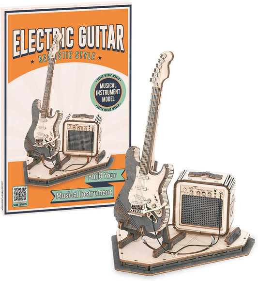 Robotime ROKR Electric Guitar Model DIY Wooden Kit