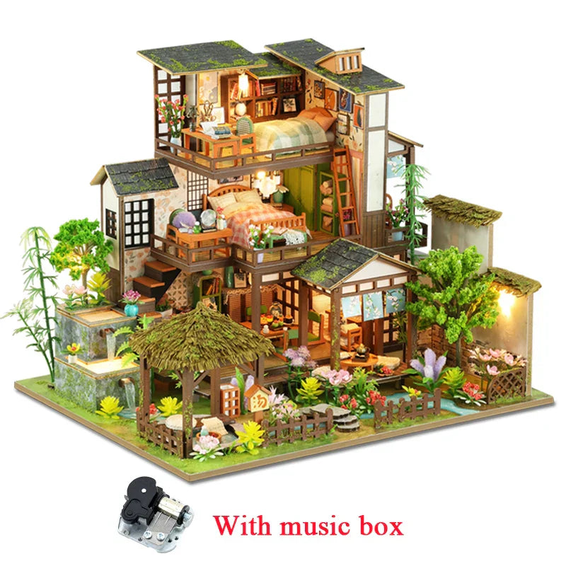 Bamboo Spring Courtyard DIY Dollhouse Kit