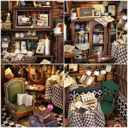 Vintage Coffee Shop DIY Dollhouse Kit