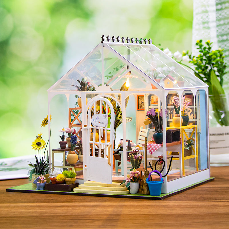 Sunshine Flower Garden House DIY Dollhouse Kit