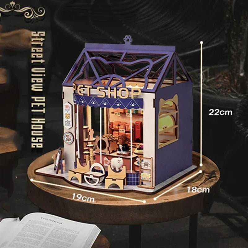 Street View Pet Shop DIY Dollhouse Kit