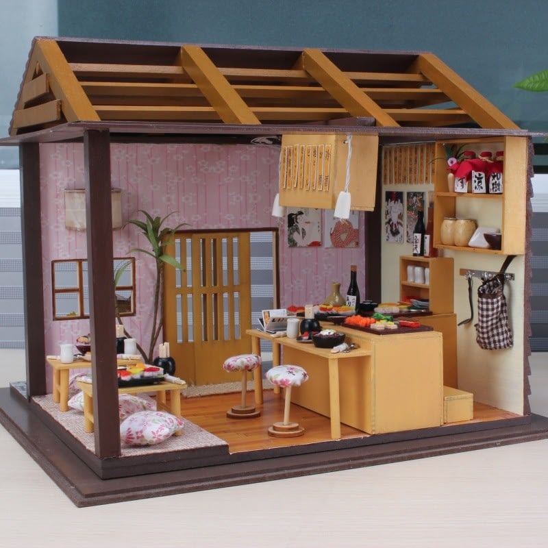Sakura Sushi Shop DIY 3D Dollhouse