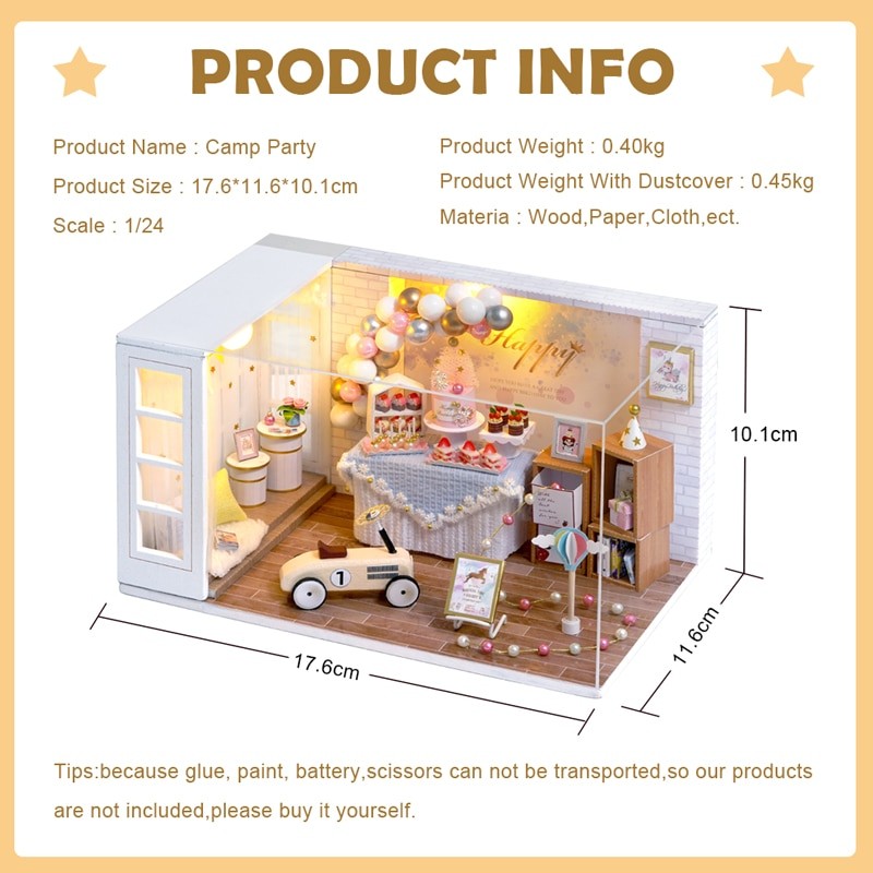 Camp Party DIY Miniature Room Kit QT10Ad6f35fcd76004986bf867b125615d75eQ