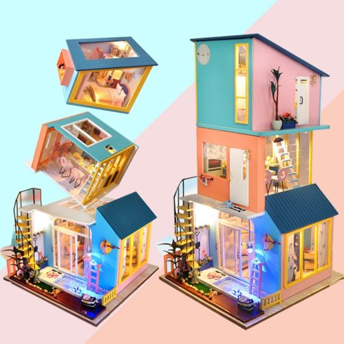 Art Color House 3 Floor DIY Miniature Villa
