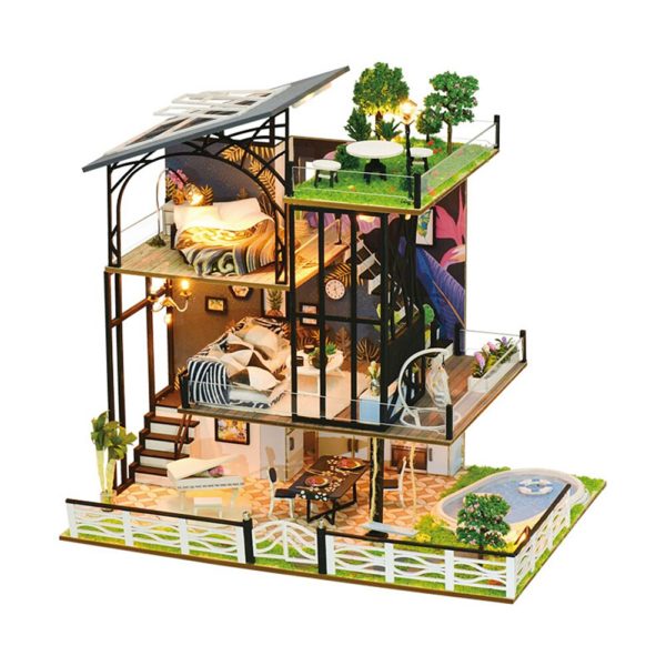 H0394e19362ce46658c892a080e5a050eF 600x600Mountain Villa DIY Miniature Dollhouse Kit
