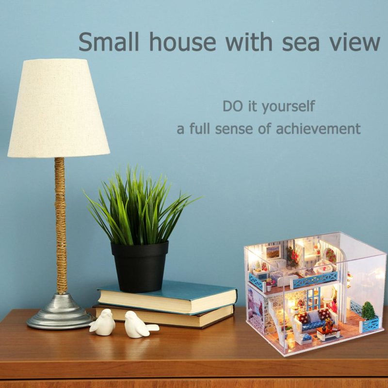 H88365b1f3a8b461e8c9d0b3b47ad3be5SSeaview Mini DIY Miniature House