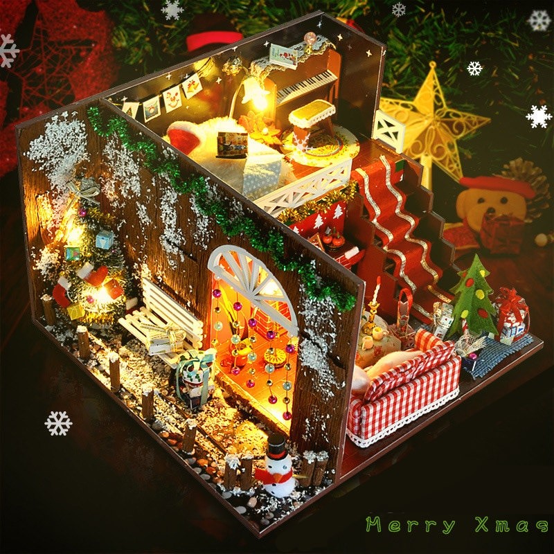 Merry Christmas DIY Miniature Room Kit With dust coverTB17tw.X5zxK1Rjy1zkq6yMerry Christmas DIY Miniature Room Kit With dust coverrVXac 1