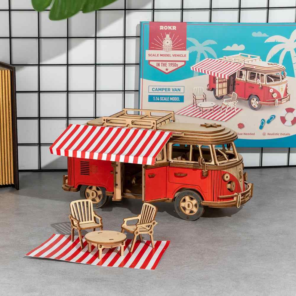 Kit Maquette 3D Caravane à fabriquer Happy Camper