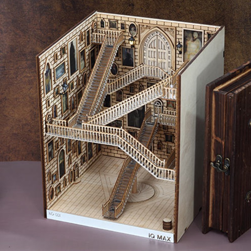 Spiral Stairs Miniature Booknook English Instruction 1