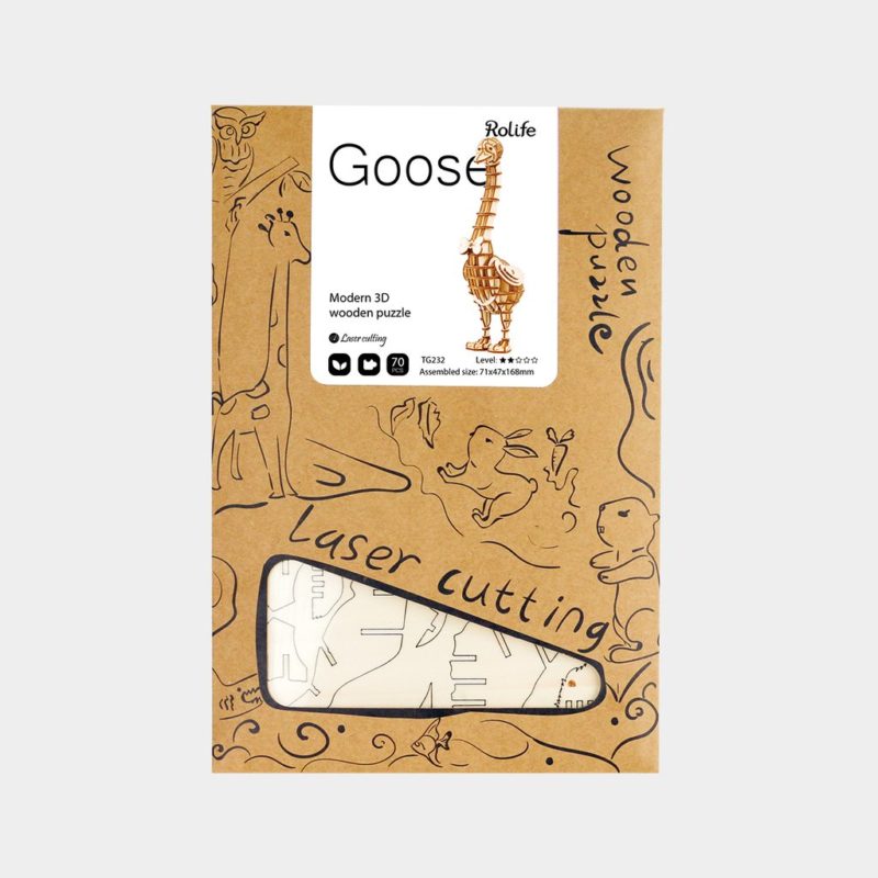 goose modern 3d wooden puzzle farm animals 3