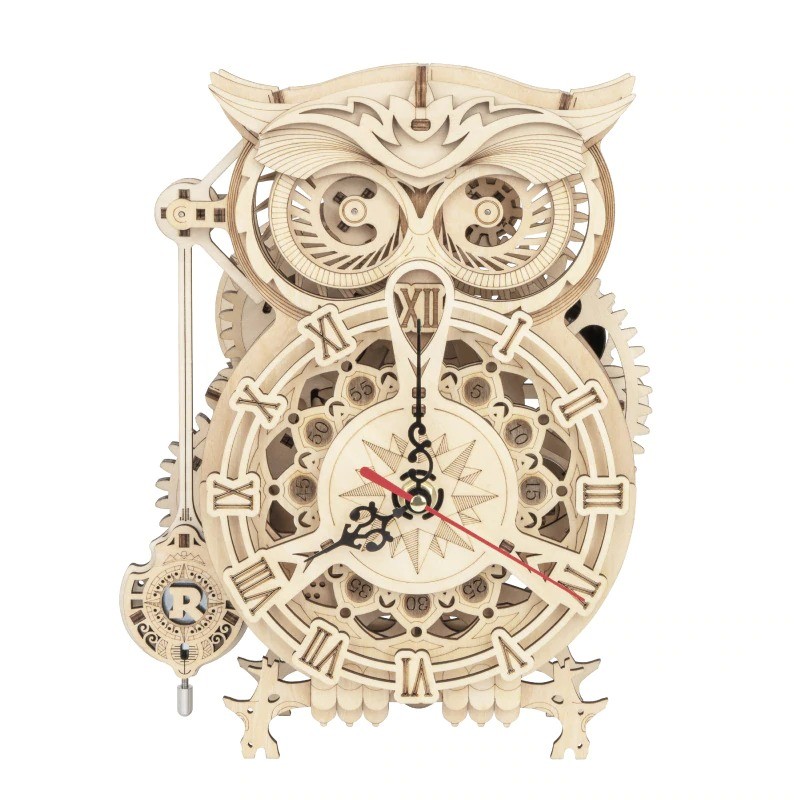 Robotime LK503 DIY Mechanical Owl Clock English Instruction