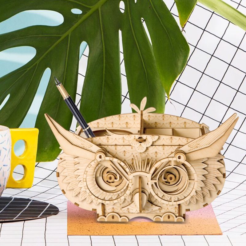 owl box modern 3d wooden puzzle