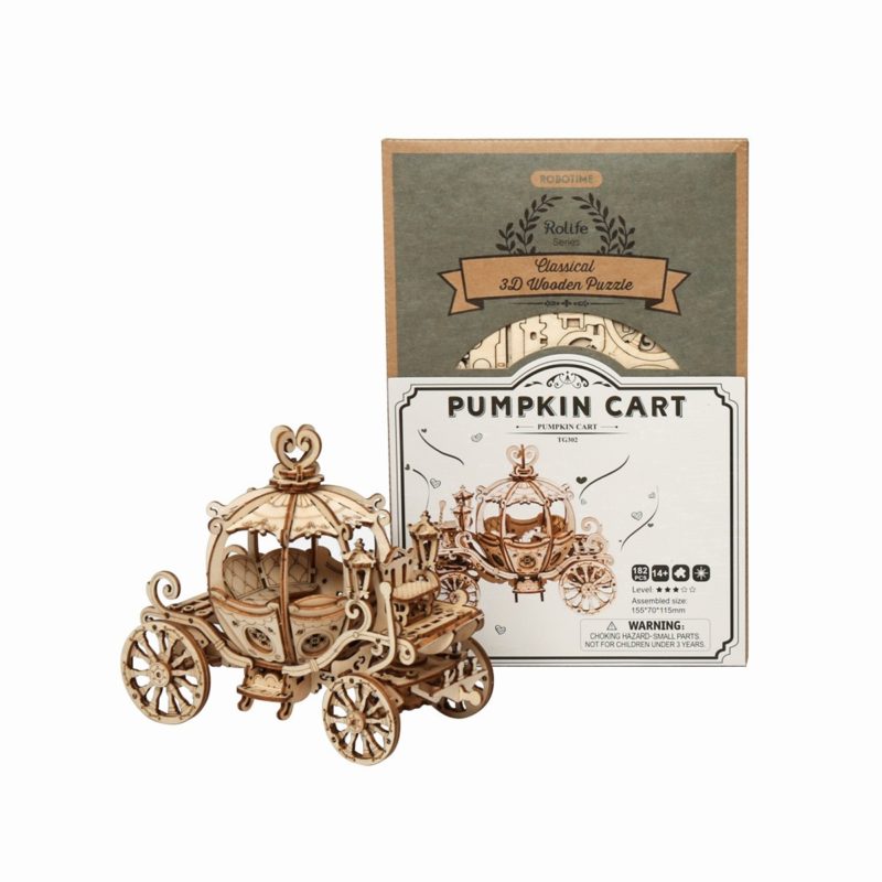 pumpkin cart modern 3d wooden puzzle 5
