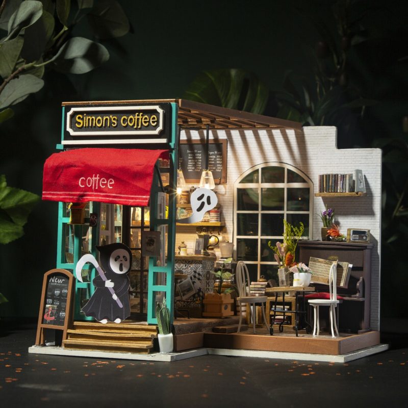 simon s coffee robotime diy miniature dollhouse kit 2