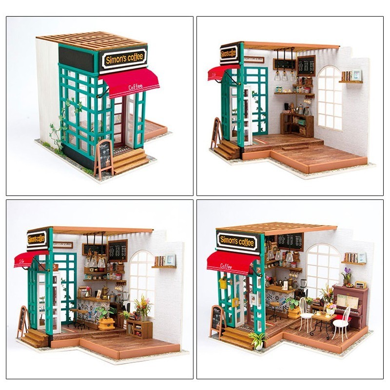simon s coffee robotime diy miniature dollhouse kit