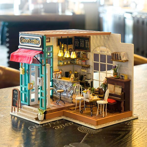 simon s coffee robotime diy miniature dollhouse kit