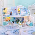 Crush Blue Modern Loft Kit DIY Dollhouse