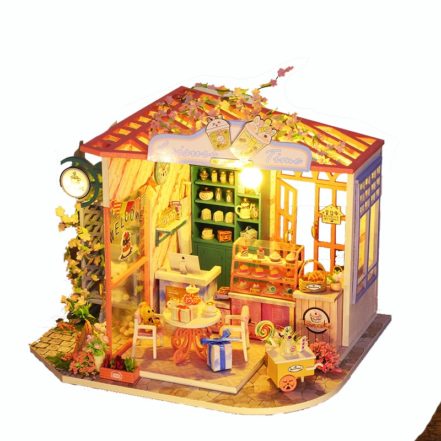 Tea Talk DIY Miniature Dollhouse Kit