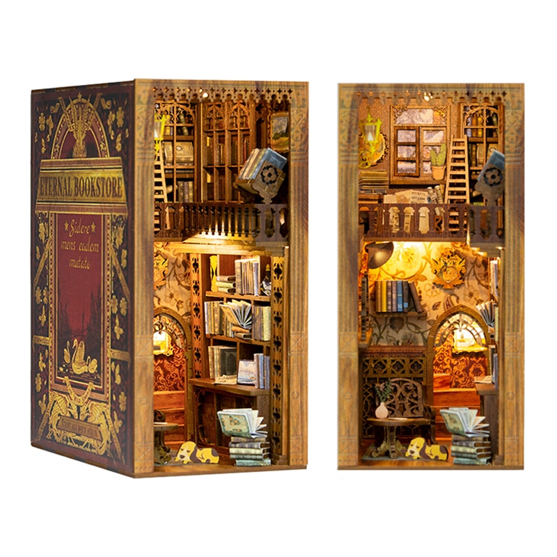 Magic Book House - Eternal Bookstore Book Nook - DIY Book Nook Kits Li –  Rajbharti Crafts