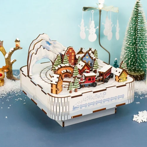 DIY Three Dimensional Buildings Wooden Puzzle with Music Box Kit 3D Christmas House Train Jigsaw Assembly.jpg Q90.jpg 1