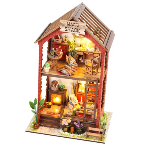 Magic Shack DIY Wooden Miniature Dollhouse Kit English Instruction