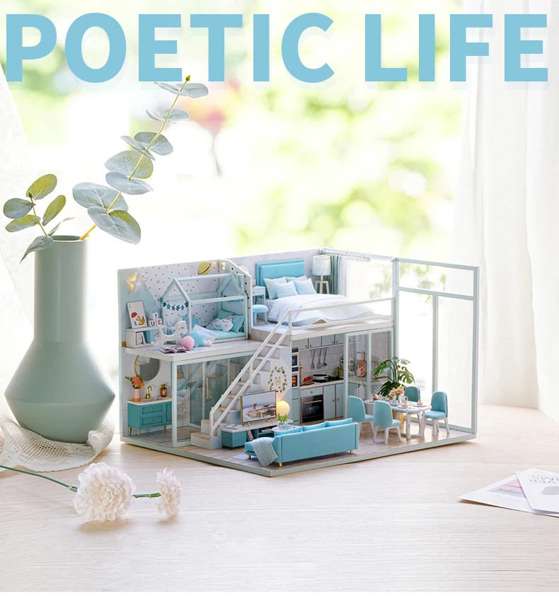 Poetic Life DIY 3D Miniature Dollhouse Kit English Instruction